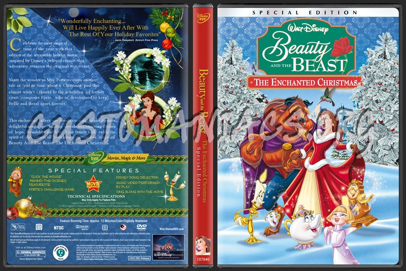 Beauty and the Beast: The Enchanted Christmas dvd cover