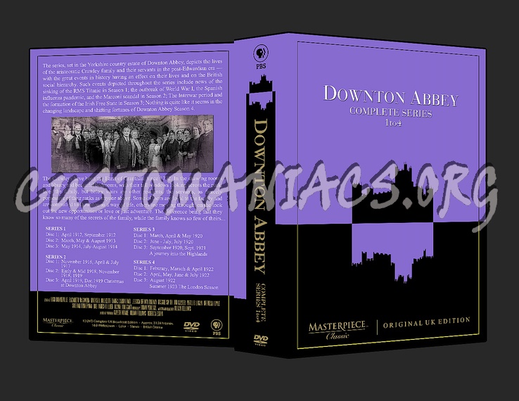 Downton Abbey - Seasons 1 thru 4 dvd cover