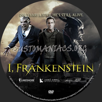 I, Frankenstein dvd label