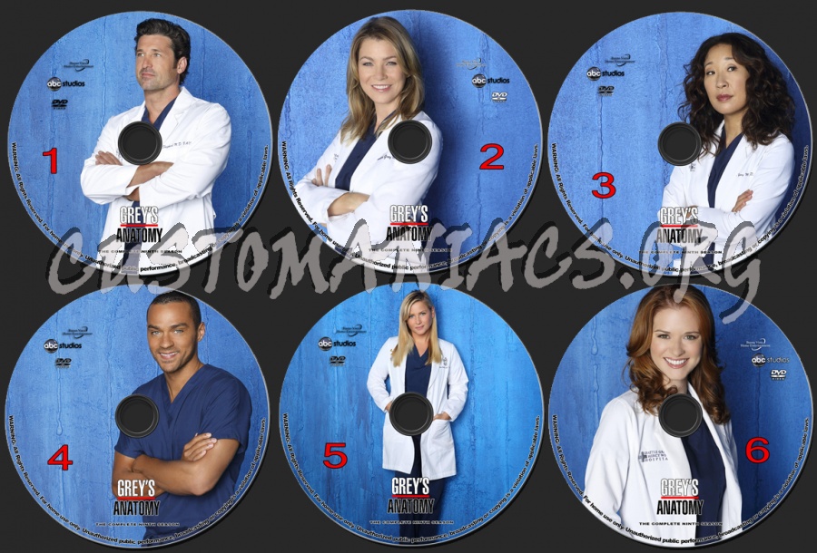 Grey's Anatomy - Season 9 dvd label