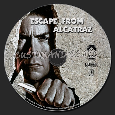 Escape From Alcatraz dvd label