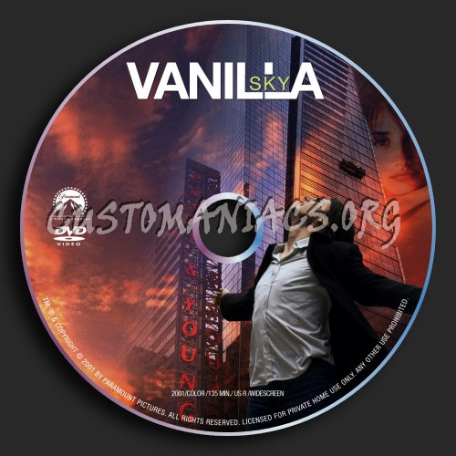 Vanilla Sky dvd label