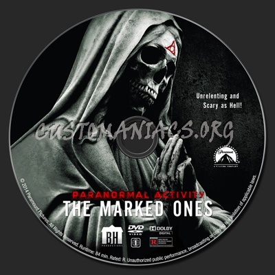 Paranormal Activity: The Marked Ones dvd label