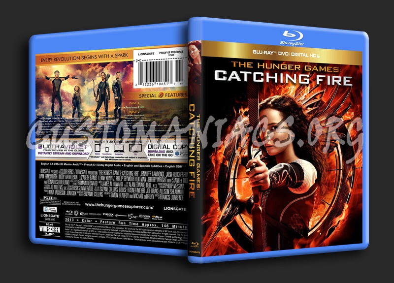 The Hunger Games: Catching Fire blu-ray cover