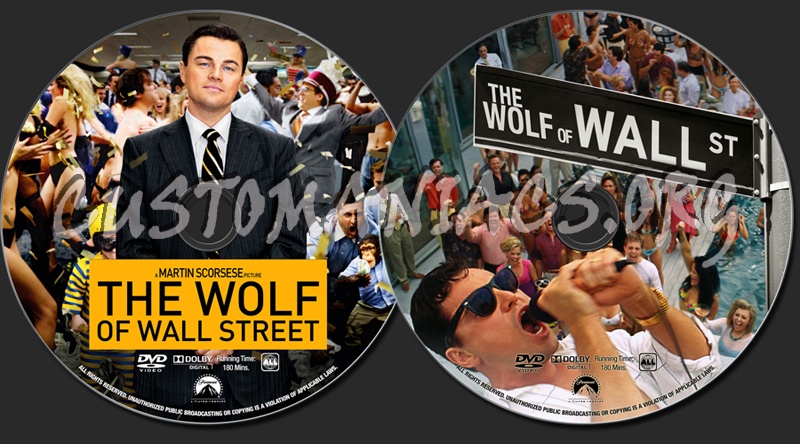 The Wolf Of Wall Street dvd label