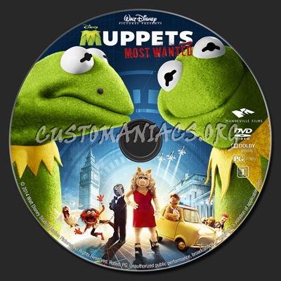 Muppets Most Wanted dvd label