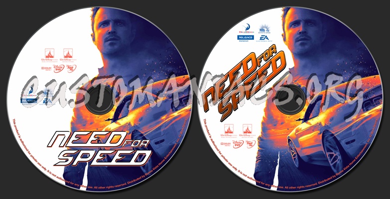 Need For Speed (2014) dvd label