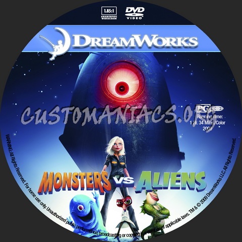 Monsters vs Aliens - Animation Collection dvd cover