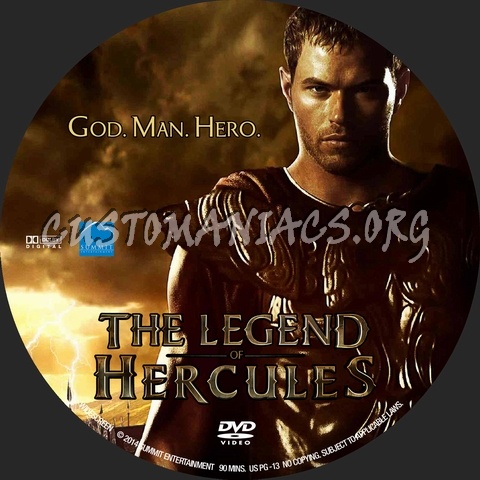 The Legend of Hercules dvd label