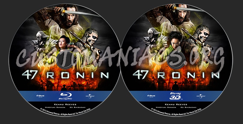 47 Ronin 2D & 3D blu-ray label