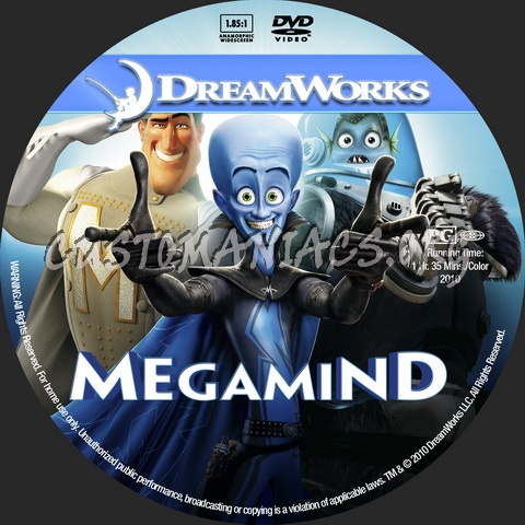 Megamind - Animation Collection dvd label