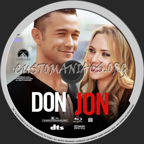 Don Jon blu-ray label