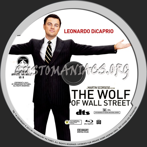 The Wolf of Wall Street blu-ray label