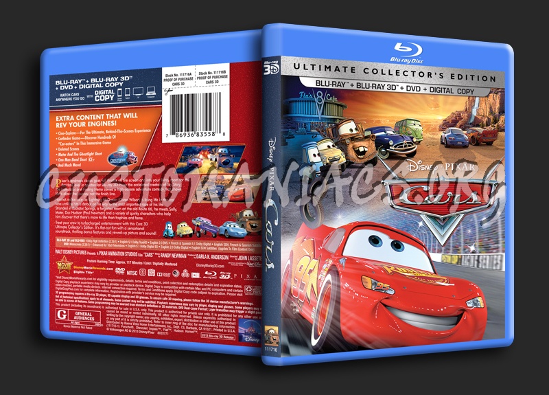 Cars 3D blu-ray cover