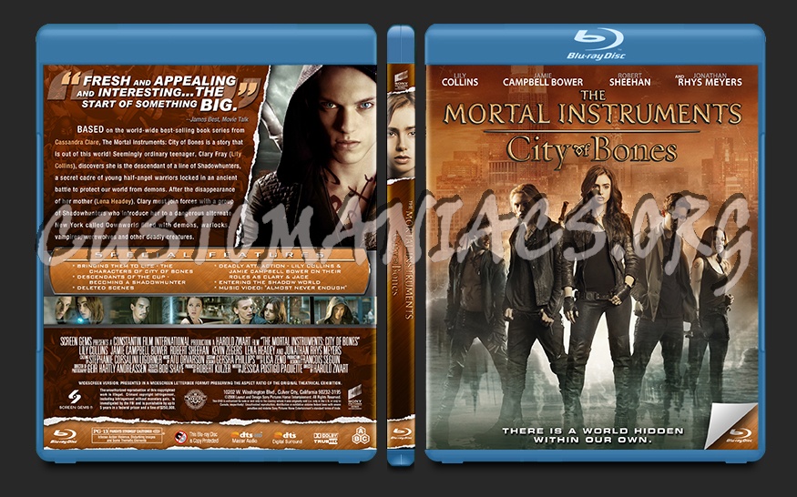 The Mortal Instruments: City of Bones blu-ray cover