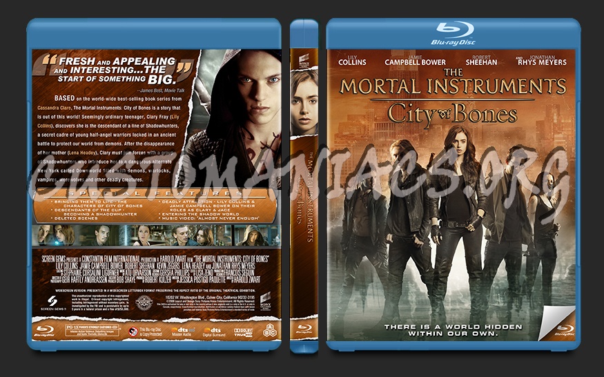 The Mortal Instruments: City of Bones blu-ray cover