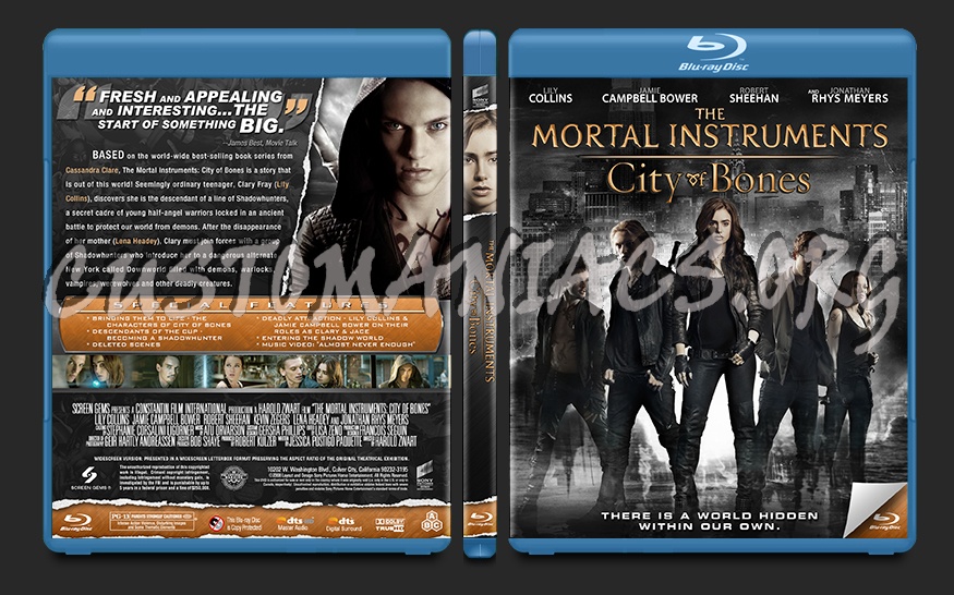 The Mortal Instruments: City of Bones blu-ray cover
