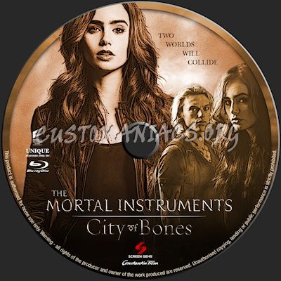 The Mortal Instruments: City of Bones blu-ray label