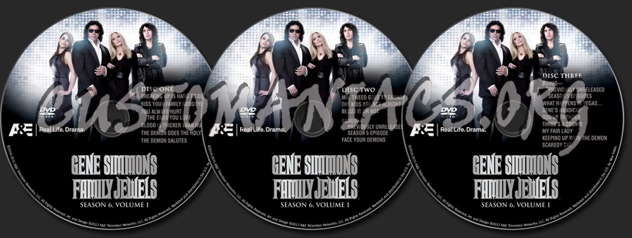Gene Simmons Family Jewels Season 6 Volume 1 dvd label
