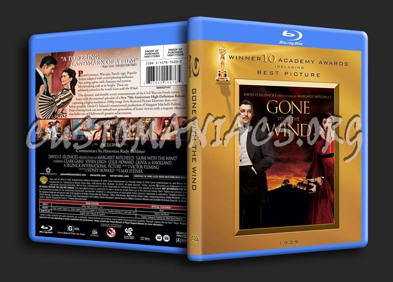 Gone With the Wind blu-ray cover
