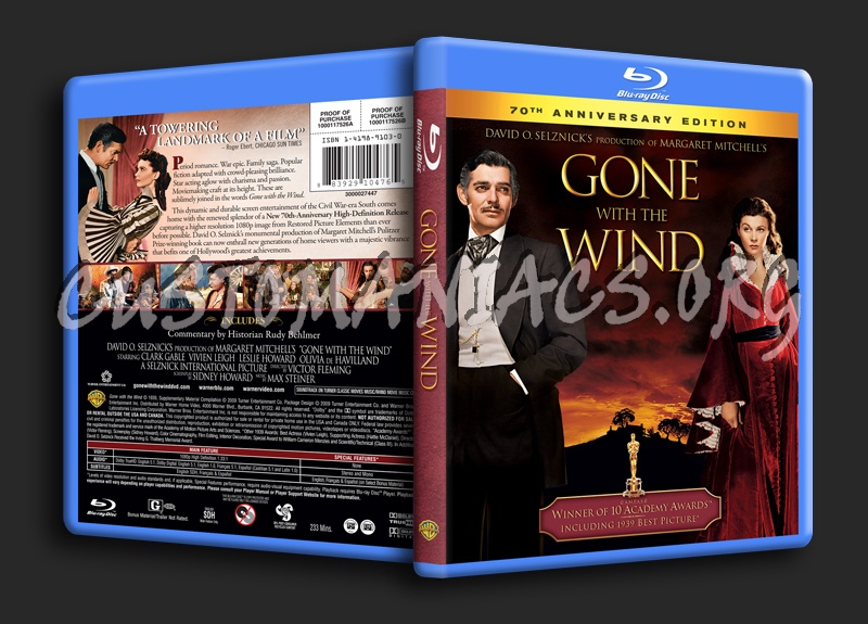 Gone With the Wind blu-ray cover