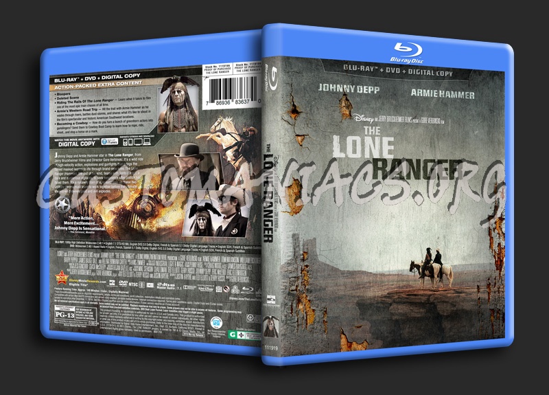 The Lone Ranger blu-ray cover