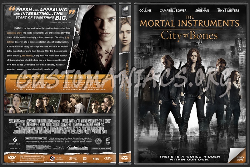 The Mortal Instruments: City of Bones dvd cover
