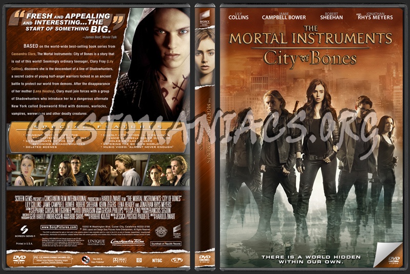 The Mortal Instruments: City of Bones dvd cover