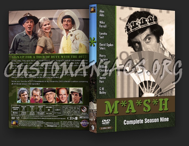 MASH or M*A*S*H Custom Cover Set Seasons 9-11 dvd cover