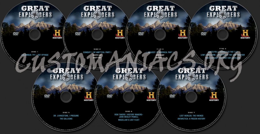 Great Explorers dvd label