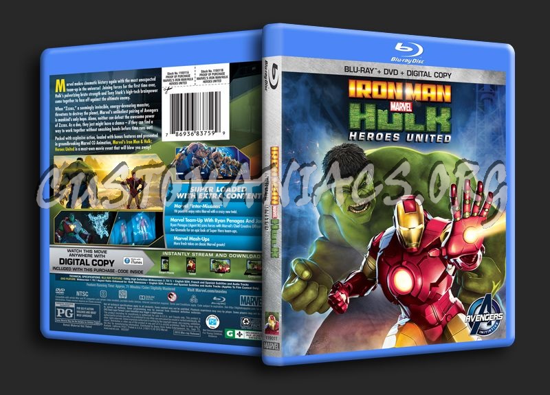 Iron Man & Hulk Heroes United blu-ray cover