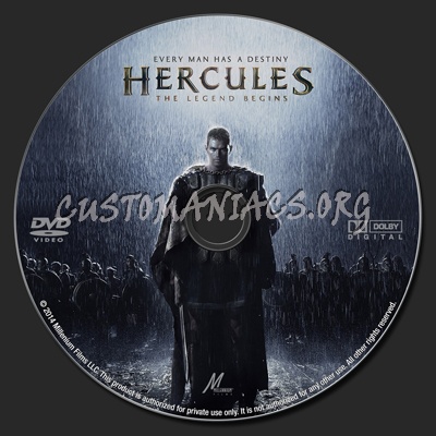 Hercules: The Legend Begins dvd label