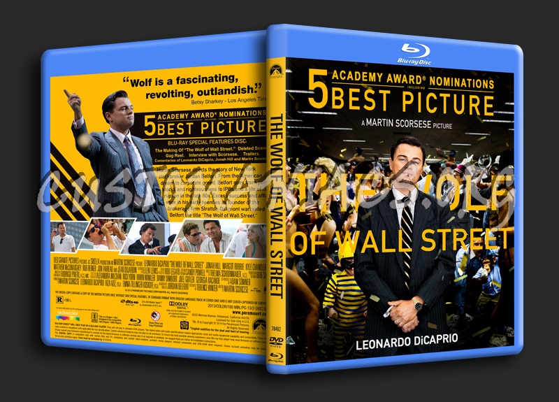 The Wolf of Wall Street blu-ray cover