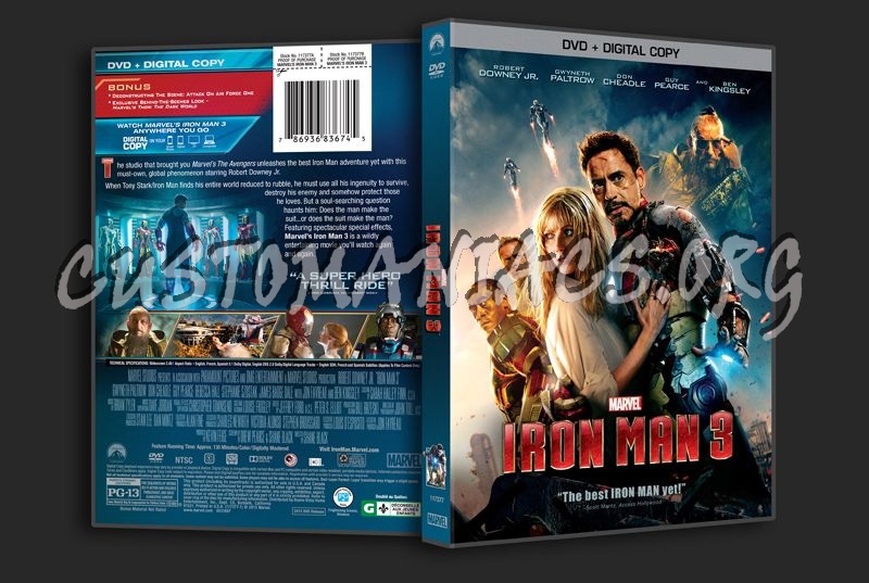 Iron Man 3 dvd cover