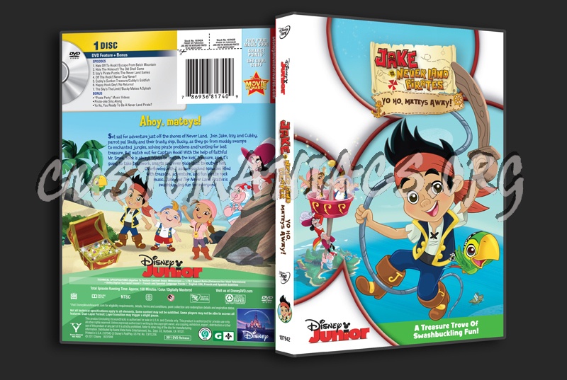 Jake and the Never Land Pirates: Yo Ho, Mateys Away! dvd cover