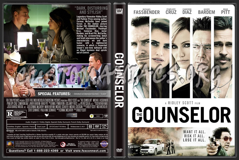 The Counselor (2013) dvd cover