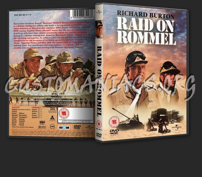 Raid On Rommel dvd cover