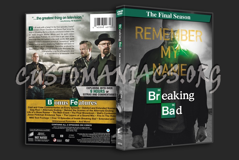 Breaking Bad Season 5 Part 2 dvd cover