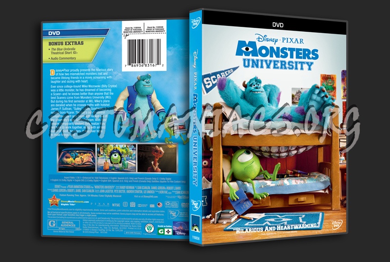 Monsters University dvd cover