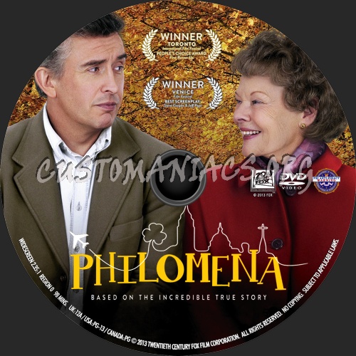 Philomena (2013) dvd label