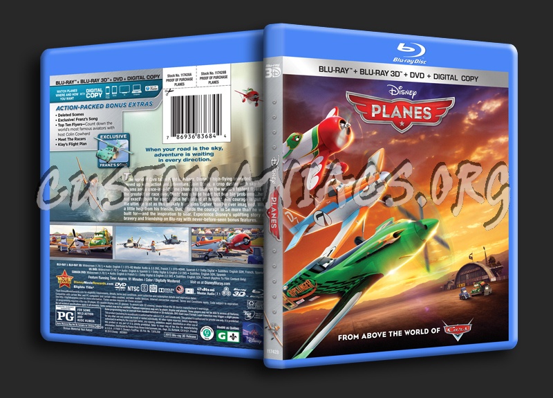 Planes 3D blu-ray cover