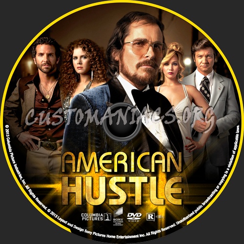 American Hustle (2013) dvd label