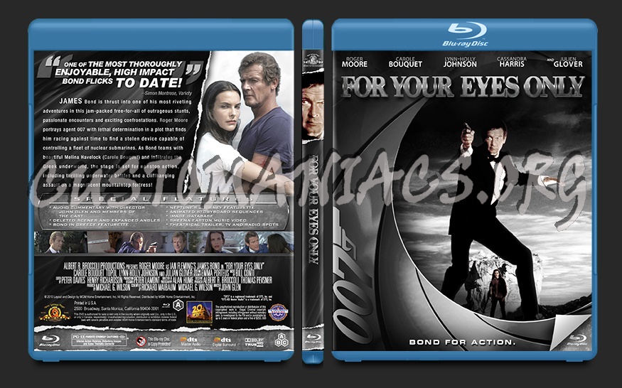 For Your Eyes Only blu-ray cover