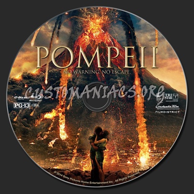 Pompeii (2014) blu-ray label