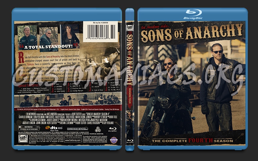 Sons of Anarchy Season Four blu-ray cover