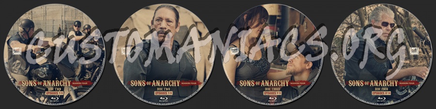 Sons of Anarchy Season Four blu-ray label