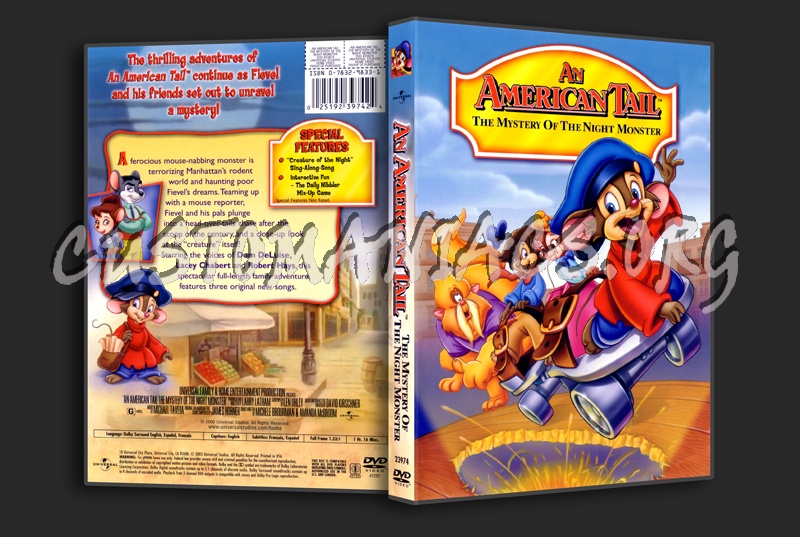 An American Tail The Mystery of the Night Monster dvd cover