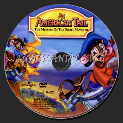 An American Tail The Mystery of the Night Monster dvd label