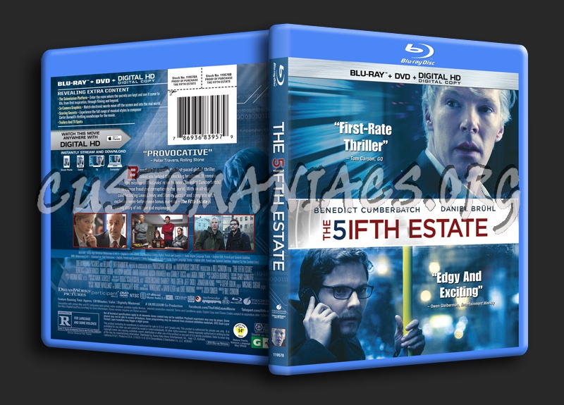 The Fifth Estate blu-ray cover