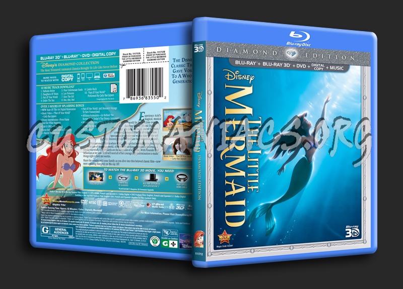 The Little Mermaid 3D blu-ray cover